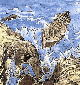 El vent el va desenganxar de les roques...