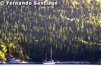 Fondeo en la costa griega